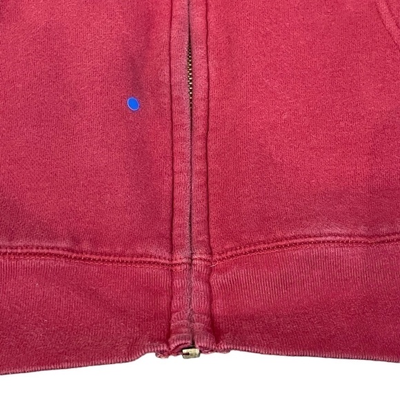Well-loved Ralph Lauren wine red hoodie sweatshirt, size large. - Picture 11 of 11